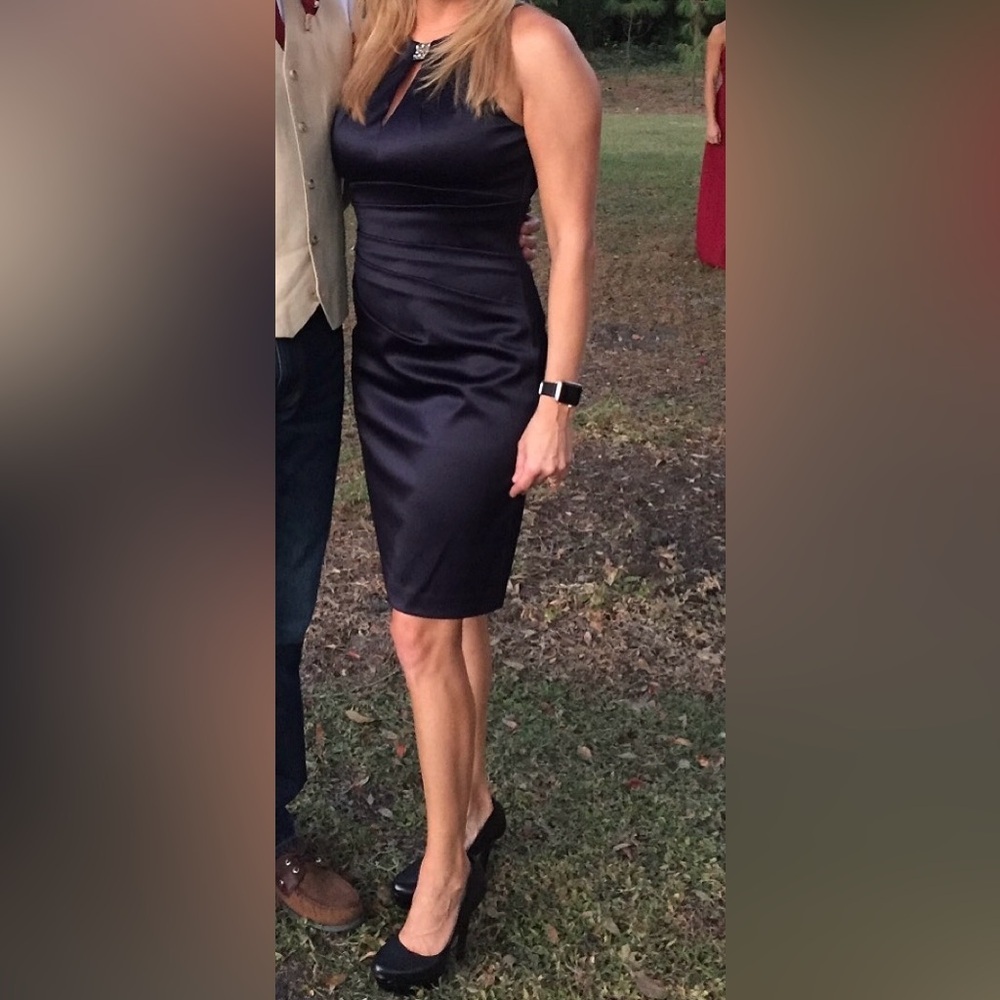 Eliza J Navy Embellished Dress 6